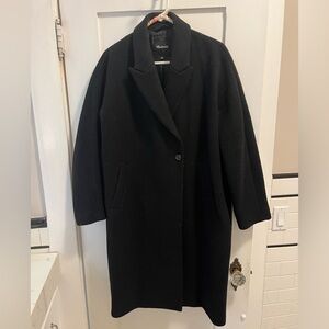 Madewell Wool Blend Peacoat in black size 8